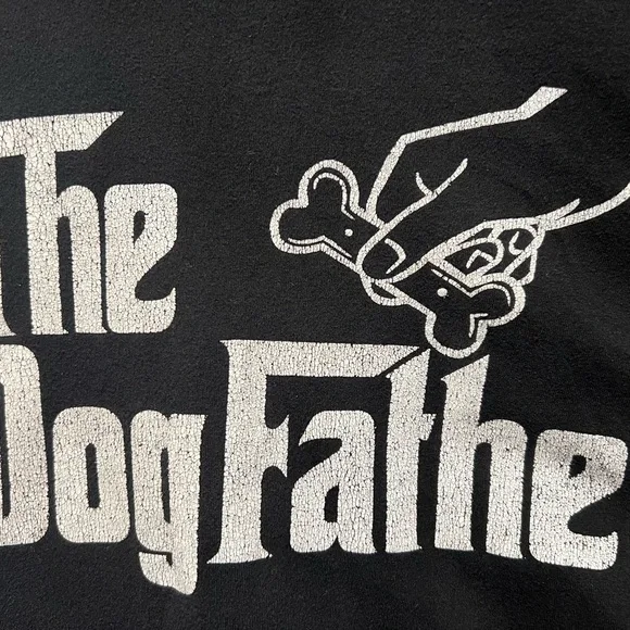XL 'The Dogfather' Tee - Canine Capo Cool, A Pawsome Parody - Picture 2 of 2